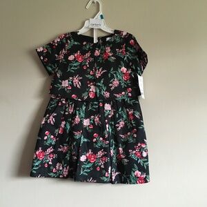 Carters Baby Girl Cotton Floral Dress&bloomer size 24 month.